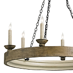 Люстра в форме кольца на 3-х черных цепях Glitter City Lights варинант исполнения - 1 | Loft Concept в Екатеринбурге