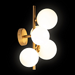 Бра с золотым основанием и 5-ю белыми шарообразными плафонами Bubble варинант исполнения - 3 | Loft Concept в Екатеринбурге