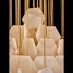 Люстра с фигурными подвесками из натурального камня Glowing Spheres варинант исполнения - 4 | Loft Concept в Екатеринбурге