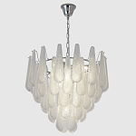 Люстра с подвесками из рифленного стекла в форме капель Textured Glass Chandelier варинант исполнения - 3 | Loft Concept в Екатеринбурге
