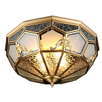 Люстра потолочная Leoni в витражной технике варинант исполнения - 1 | Loft Concept в Екатеринбурге