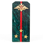 Сувенир Погон ВС из натурального камня змеевик Souvenir Epaulets варинант исполнения - 2 | Loft Concept в Екатеринбурге