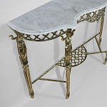 Консоль бронзовая с мраморной столешницей Bronze Console варинант исполнения - 1 | Loft Concept в Екатеринбурге