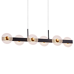 Линейный подвесной светильник с круглыми плафонами и золотистыми акцентами Aurelia Circles варинант исполнения - 1 | Loft Concept в Екатеринбурге