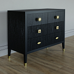 Бельевой Комод с 4 ящиками Elsa Dreams Black варинант исполнения - 1 | Loft Concept в Екатеринбурге