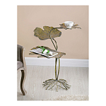 Столик приставной с тремя столешницами Тропические листья Tropical Forest gold варинант исполнения - 5 | Loft Concept в Екатеринбурге