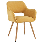 Стул в рогожке желтого цвета NEASAN STOOL варинант исполнения - 1 | Loft Concept в Екатеринбурге