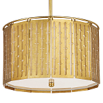 Люстра с золотым фактурным каркасом и тканевым абажуром Lustery Gold варинант исполнения - 2 | Loft Concept в Екатеринбурге