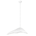 Подвесной светильник с асимметричным волнообразным абажуром и фактурной бахромой по краю Tactile Line варинант исполнения - 2 | Loft Concept в Екатеринбурге