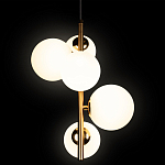 Подвесной светильник с 5-ю белыми шарообразными плафонами Bubble Chandelier варинант исполнения - 4 | Loft Concept в Екатеринбурге