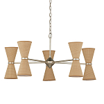 Люстра серебряного цвета с тканевыми абажурами Loft Rope Light варинант исполнения - 2 | Loft Concept в Екатеринбурге