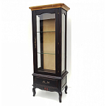 Витрина однодверная с ящиком и 3-мя полками из массива березы Vintage варинант исполнения - 1 | Loft Concept в Екатеринбурге