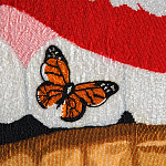 Картина вышивка бисером Grill Cut Out With Butterfly варинант исполнения - 2 | Loft Concept в Екатеринбурге