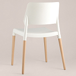 Пластиковый стул на ножках из массива бука Ferret White 4 шт варинант исполнения - 5 | Loft Concept в Екатеринбурге