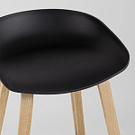 Барный стул на ножках из натурального дерева Boras Black варинант исполнения - 7 | Loft Concept в Екатеринбурге