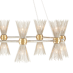 Люстра круглая с фактурными абажурами из тонких металлических палочек Wild Thorns варинант исполнения - 1 | Loft Concept в Екатеринбурге