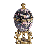Шкатулка в форме яйца на величественных львах из фарфора с бронзовыми элементами Eden Garden варинант исполнения - 1 | Loft Concept в Екатеринбурге