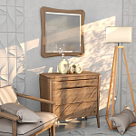 Зеркало квадратное c деревянной рамой из массива дуба Tasteful Furniture варинант исполнения - 3 | Loft Concept в Екатеринбурге