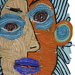 Арт-Объект плетеный из нитей Абстрактный портрет Joana Schneider  варинант исполнения - 1 | Loft Concept в Екатеринбурге