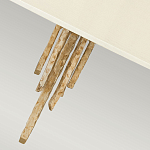 Люстра подвесная с широким белым текстильным абажуром и вертикальными декоративными элементами Hinkley варинант исполнения - 4 | Loft Concept в Екатеринбурге