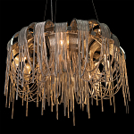 Люстра подвесная круглая с изогнутыми металлическими дугами и ниспадающими цепочками 65 см Atlantis Chain варинант исполнения - 17 | Loft Concept в Екатеринбурге