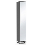 Шкаф-пенал с зеркальной дверцей и фасадом цвета графит Strict Lines варинант исполнения - 1 | Loft Concept в Екатеринбурге