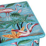 Комод с росписью Розовый фламинго L.XV CHEST OF DRAWERS Flowers with Flamingo варинант исполнения - 4 | Loft Concept в Екатеринбурге