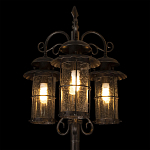 Уличный фонарь с тремя стеклянными плафонами и коваными элементами Elysian Lanterns варинант исполнения - 5 | Loft Concept в Екатеринбурге