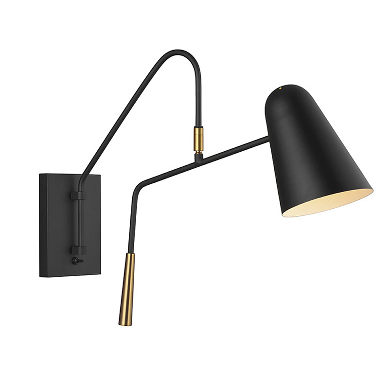 Бра черного цвета с конусным плафоном Feiss Черный Латунь в Екатеринбурге | Loft Concept 