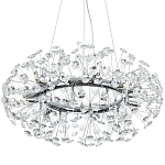 Круглая подвесная люстра Crystal Dandelions Chrome Chandelier варинант исполнения - 1 | Loft Concept в Екатеринбурге