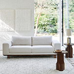 Круглый приставной стол из массива ореха Balu Wooden Side Table варинант исполнения - 6 | Loft Concept в Екатеринбурге