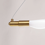 Люстра горизонтальная с волнистым белым плафоном Golden Swirl варинант исполнения - 9 | Loft Concept в Екатеринбурге