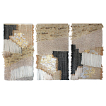 Триптих Геометрический гобелен бежевый Figurative Beige Wall Hangings варинант исполнения - 4 | Loft Concept в Екатеринбурге