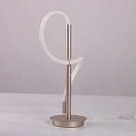 Настольная лампа белым изогнутым плафоном на круглой подставке Luke Lampco Tracer Lamp варинант исполнения - 8 | Loft Concept в Екатеринбурге