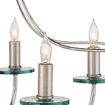 Люстра серебряного цвета с изогнутыми элементами каркаса Twisted Iron Chandelier варинант исполнения - 2 | Loft Concept в Екатеринбурге