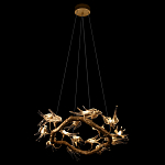 Люстра подвесная с прозрачными стеклянными птичками на ветвях Диаметр 80 см Serip Voa варинант исполнения - 5 | Loft Concept в Екатеринбурге