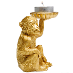 Подсвечник золотая обезьяна с блюдцем Golden Monkey варинант исполнения - 2 | Loft Concept в Екатеринбурге