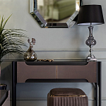 Настольная лампа с черным конусообразным абажуром Glass Flask варинант исполнения - 1 | Loft Concept в Екатеринбурге