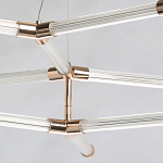 Люстра с геометрической конструкцией из вытянутых цилиндрических плафонов Hex Scaffold  варинант исполнения - 5 | Loft Concept в Екатеринбурге