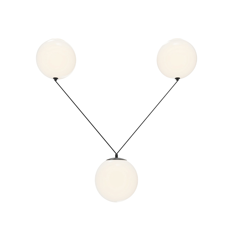 Подвесной светильник Twins 3000К 26Вт Черный Белый в Екатеринбурге | Loft Concept 
