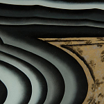 Дизайнерский комод с 4-мя дверцами в черно-золотых тонах Calista варинант исполнения - 1 | Loft Concept в Екатеринбурге