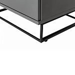 Стеллаж книжный цвета графит с 3-мя открытыми полками и дверкой Strict Lines варинант исполнения - 3 | Loft Concept в Екатеринбурге