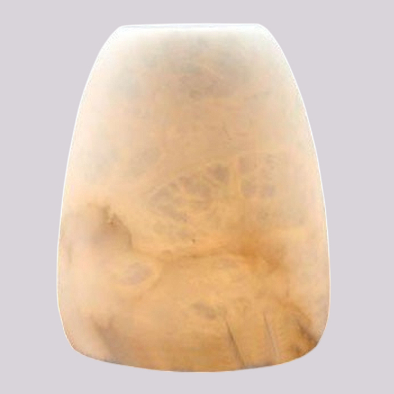 Настольная лампа в форметрапеции из натурального камня Soft Glow of Stone Латунь Белый в Екатеринбурге | Loft Concept 