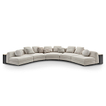 Большой угловой Диван California трансформер с приставными деревянными модулями   варинант исполнения - 1 | Loft Concept в Екатеринбурге