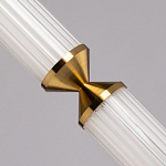 Подвесной светильник с двумя белыми рифлеными цилиндрическими плафонами Golden Swirl варинант исполнения - 7 | Loft Concept в Екатеринбурге