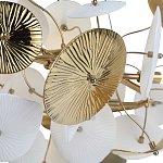 Люстра с белыми и золотистыми цветами Dahlia Flowers Lamp варинант исполнения - 5 | Loft Concept в Екатеринбурге