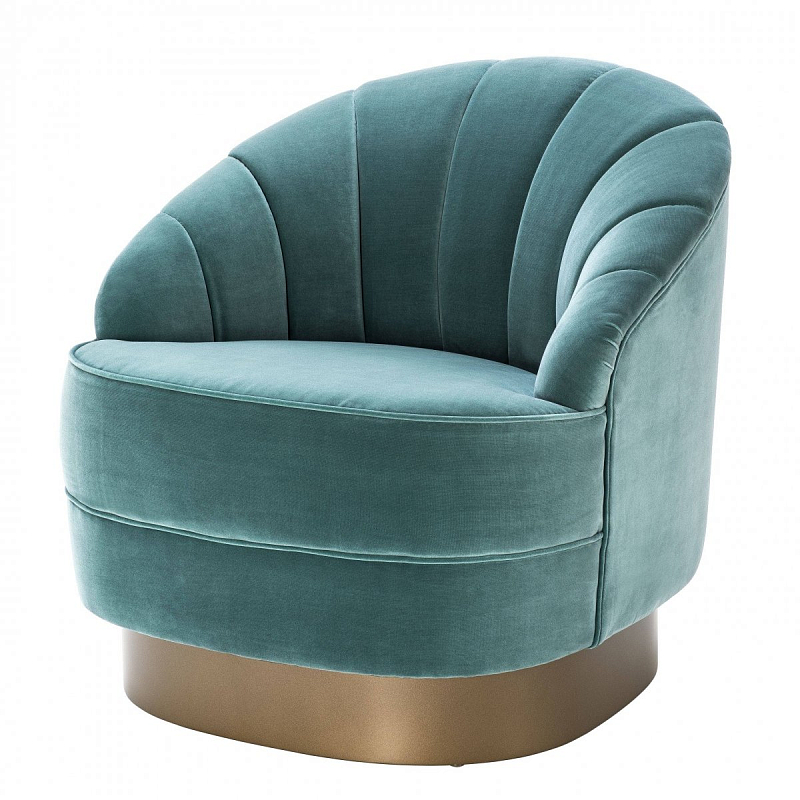 Кресло Eichholtz Chair Hadley Turquoise Бирюзовый матовое золото Кресло Eichholtz Chair Hadley Turquoise Бирюзовый матовое золото в Екатеринбурге | Loft Concept