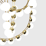 Люстра подвесная светодиодная с круглыми плафонами белого цвета PEARLS Suspension 39  варинант исполнения - 5 | Loft Concept в Екатеринбурге