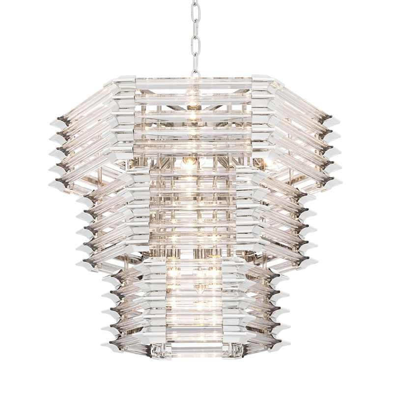 Люстра Chandelier Wren Никель Прозрачный (Transparent) в Екатеринбурге | Loft Concept 