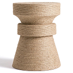 Приставной стол с отделкой из джута Juti D35 см варинант исполнения - 2 | Loft Concept в Екатеринбурге